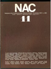 NAC ARTE CONTEMPORANEA NOVEMBRE 1974 N. 11 CIUSSI CEZANNE MARTINI