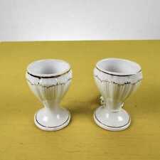 coppia di porta uova vintage in ceramica