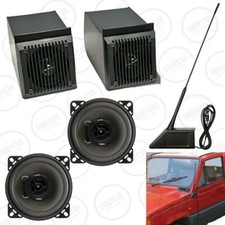 KIT AUTORADIO FIAT PANDA 750 YOUNG HOBBY 1980>2003 2 CASSE, ANTENNA, PORTACASSE 