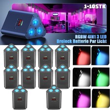 10X Batteria 120W 3 LED Par