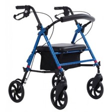 KD Deambulatore Rollator Pieghevole in Alluminio 4 ruote seduta poggiaschiena