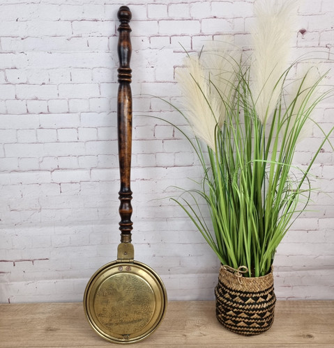 Antique brass bed warmer - brass,