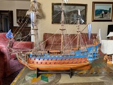 VELIERO SOLEIL ROYAL - MODELLO IN LEGNO FATTO A MANO - cm 105 - H 89cm