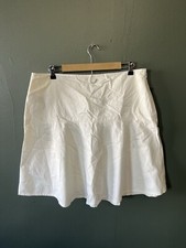 Gonna donna Lauren Ralph Lauren bianca aderente svasata con bottoni taglia 14 nuova con etichetta