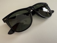 Vintage Ray Ban Wayfarer II Sunglasses L1724 B & L UV Glass G 15 USA Black 80s