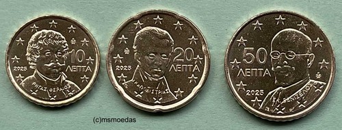 Grecia monete 50 - monete, 10+20+50