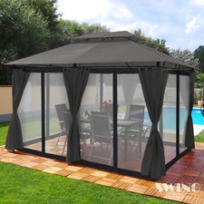 Gazebo LED 3x4 m giardino design gazebo tenda per feste tenda da giardino zanzariera