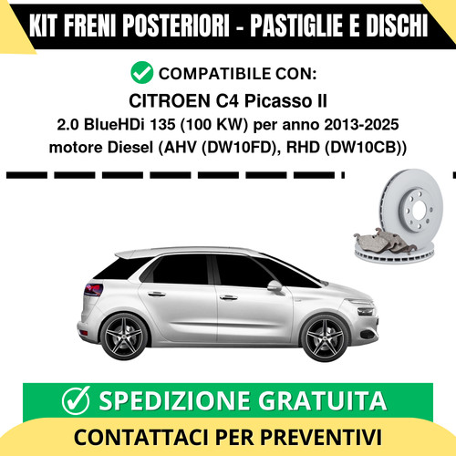 Kit freni posteriori per - kit,