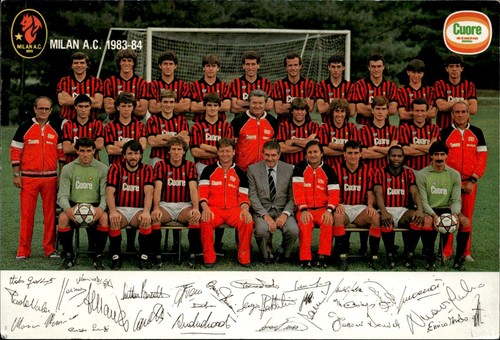 Cartolina calcio formazione