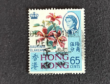 Francobollo Hong Kong 65c 1968 Regina Elisabetta Bauhinia Blakeana Usato