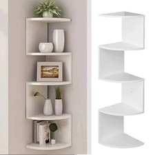 Scaffale angolare da parete con 5 ripiani scaffale parete scaffale sospeso libreria