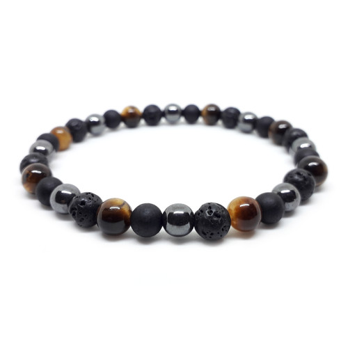 Bracciale uomo pietre naturali - bracciale,