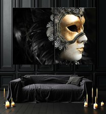 GOLD MASK Set Di Quadri Astratti In Tela Nero Bianco Grigio Arte Moderna XXL