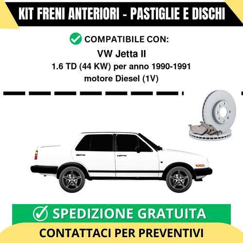 Kit freni anteriori jetta - anteriori, vw