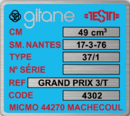 Autocollant gitane testi grand - autocollant,
