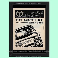 1964 * Pubblicità Originale 'FIAT Abarth - OT nelle versioni 850 e 1000' in Corn