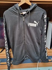Felpa Puma Uomo, Nera Con Logo E Cappuccio, Taglia M
