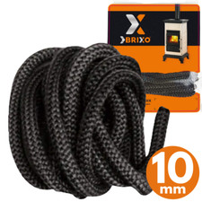GUARNIZIONE TERMICA IN FIBRA DI VETRO IGNIFUGA PER STUFA CAMINO 10 mm x 2,5 mt