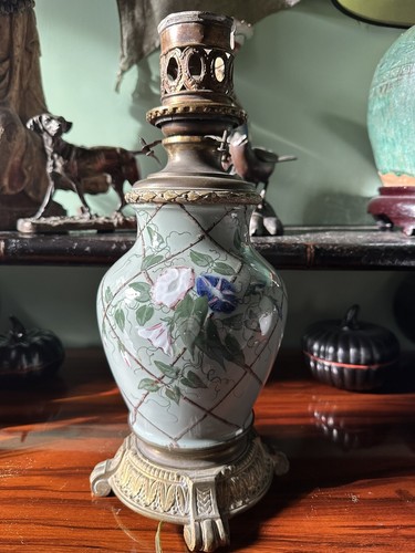 Lampada porcellana dipinta - lampada,
