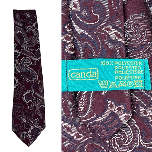 Cravatta paisley viola vintage