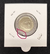 2 Euro G. Boccaccio Con Errore Di Conio riporto metallo su bordo