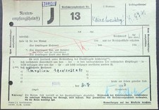 Documento tedesco 1940 - certificato pensione - NO pagamento per ebrea - Judaica