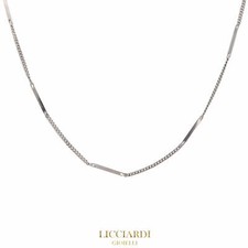 Collana uomo grumetta oro bianco 18kt