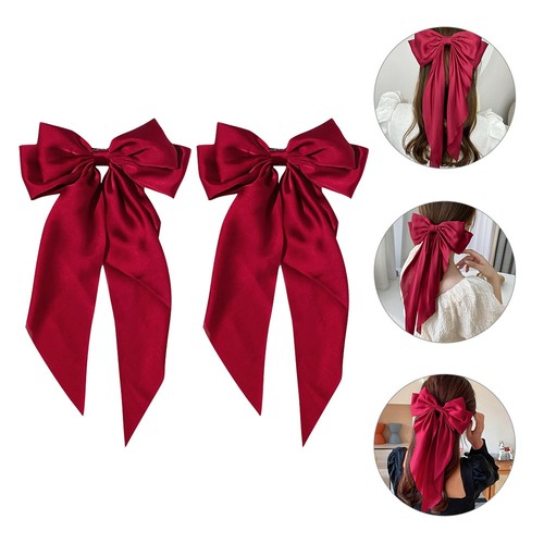 2pz fiocchi capelli rossi - 2pz,