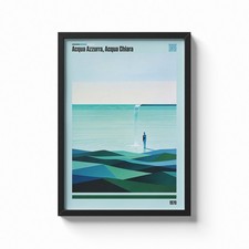 Poster musicale acqua - acqua, azzurra