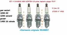 4 candele NGK DCPR7E-N-10 FIAT Panda 169 NATURAL POWER FIAT TIPO = 55188857 LPG