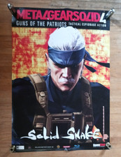 Metal Gear Solid 4 XL Poster Promozionale Gamestop 2008 PS3 48"x 33" Doppio Lato