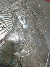 icona madonna  argento arte