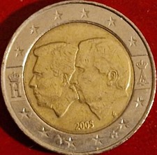 MONETA 2 €URO BELGIO 2005
