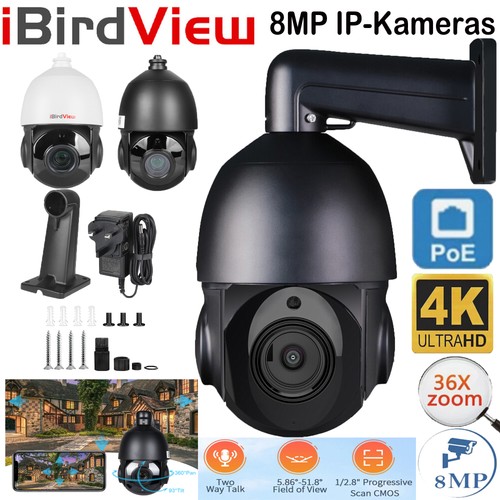 36x zoom 8mp ptz - poe, ip