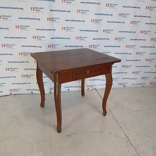 Tavolo Antico Quadrato in Stile Legno Massello Gambe Mosse Italia Inizio 900