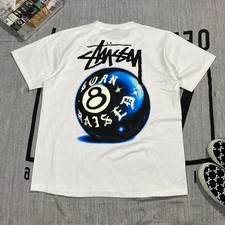 T-shirt Stussy BxR 8 palline bianca taglia media