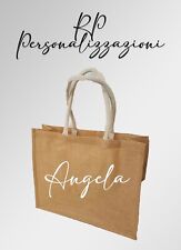 Borsa grande Mare Juta Personalizzata Con Nome 