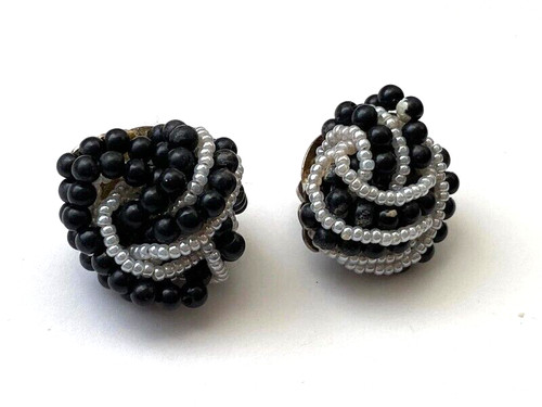 Boucles oreille noir blanc - boucles,