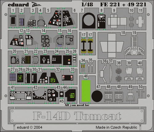 Eduard fe221 f 14d - fe221, f-14d