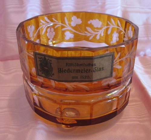 Vintage old bohemia - bowl, amber