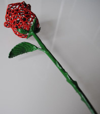 Rosa in stile voronoi artigianale. Design,arredo,fiori secchi,pla,acrilico,