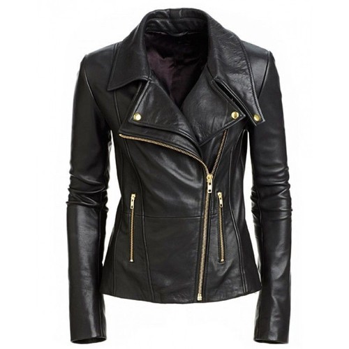 Giacca pelle nera donna - in, da
