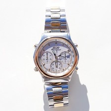 VINTAGE Seiko 7a38 7240  acciaio - oro revisionato / serviced