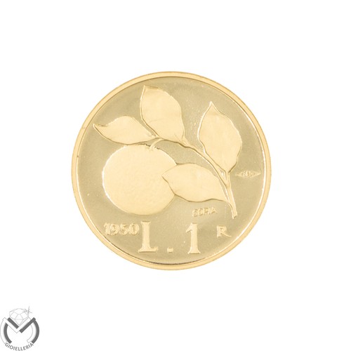 Moneta lira oro 750 ramo - 1,