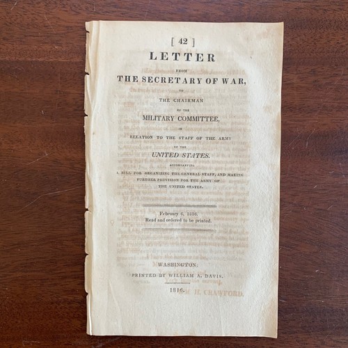 1816 secretary war letter - 1816, /