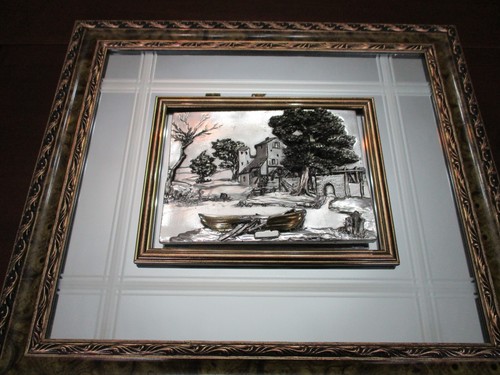 Quadro specchio con - a,