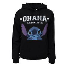 Felpa Disney Lilo e Stitch donna ragazza in cotone stampata con cappuccio 6956