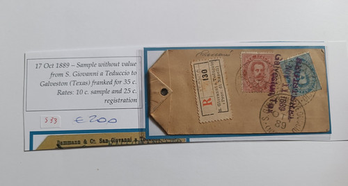 Destinazioni rare francobollo - destinazioni,