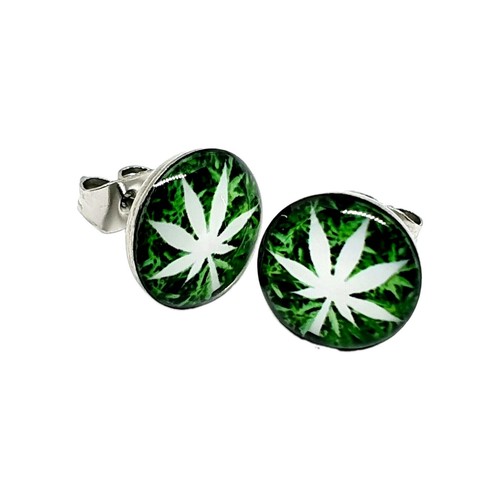 Orecchini weed cannabis foglia - orecchini,