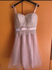 VESTITO ABITO CORTO ROSA DONNA RAGAZZA TAGLIA UNICA COME NUOVO Matrimonio Festa